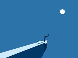 Prediction, Progress, Growth assessment, Businessman on the cliff, arrow pointing vector