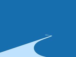 Lonely, long and difficult road on blue background. business concept vector