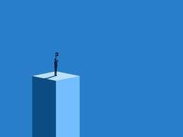 Emptiness problem and success, Businessman with empty success vector