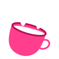 A cup of coffee with hearts floating in it png