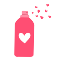 Spray bottle with hearts on it png
