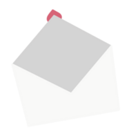 An envelope with a red dot on it png