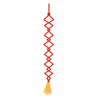 A red and yellow string with a tassel png