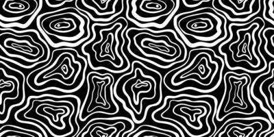 Minimalist fashion abstract seamless pattern. Closed wave lines, wooden texture vector