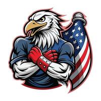 American eagle mascot vector