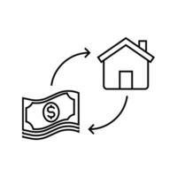 illustration of property investment and purchase icon vector