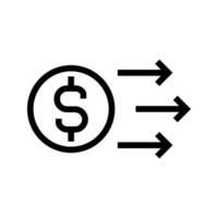 coin with three right arrows vector