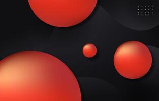 A black background with red balls on it vector