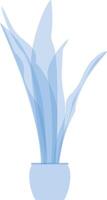 A blue plant in a pot on a white background vector