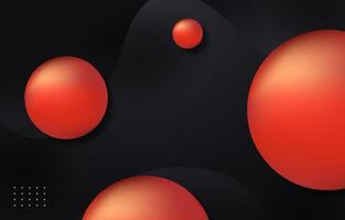 A black background with red spheres vector
