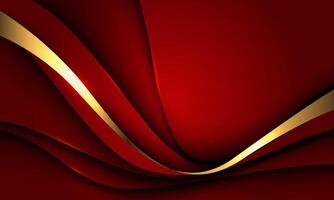 Abstract red gold line dynamic luxury curve smooth design modern premium elegant vector