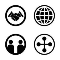 Business Connection and Networking Icon Pack vector