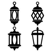Hanging Lantern Icons for Design Projects vector