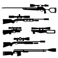 Firearm Graphics Pack Rifle and Gun Silhouette Collection vector