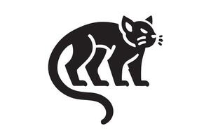 Stylized Tasmanian Devil Silhouette Bold Black Graphic vector
