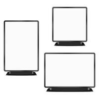 Set of blank billboards on white background vector