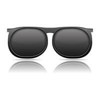 Sunglasses with reflection on white background vector