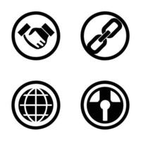 Silhouette Business Network Icons for Web and Marketing vector