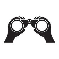 Binoculars on white background vector