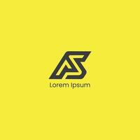 Modern Corporate AS SA Monogram Logo Design vector