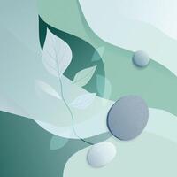 Abstract geometric background of natural shapes vector