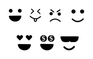 cartoon expression emotion face icon vector