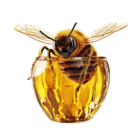 Honeybee on Honey Drop png