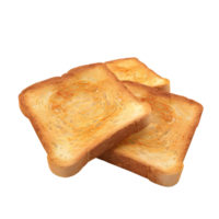 Crisp toast with golden-brown edges, isolated on a transparent background png