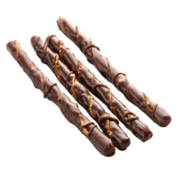 Artistic display of tied cinnamon sticks in warm tones, isolated on a transparent background png
