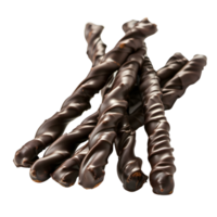 Bundle of natural cinnamon sticks tied with a string, isolated on a transparent background png