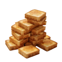 Stack of caramel candy cubes with shiny surfaces, isolated on a transparent background png