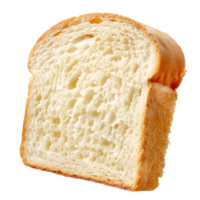 Loaf of bread with a soft and airy texture, isolated on a transparent background png