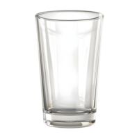 Classic transparent glass with a minimalist style, isolated on a transparent background png