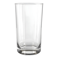 Crystal-clear tall glass with elegant proportions, isolated on a transparent background png