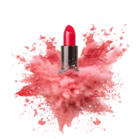 lipstick on white background with red splashes png