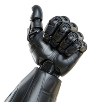 Sleek robotic hand with precision details isolated on a transparent background png
