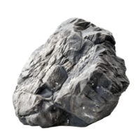 Large rugged stone with realistic details isolated on a transparent background png