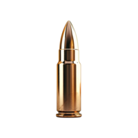 Small caliber bullet lying on its side isolated on transparent background. png