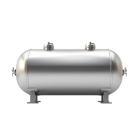 Metal Cylindrical Object with Two End Caps Isolated on Transparent Background png