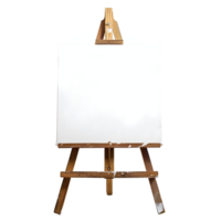 Easel with Blank Canvas - Rear View Isolated on Transparent Background png