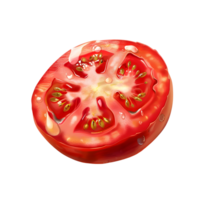 Irregular Seed Pattern Tomato Slice Isolated on Transparent Background png