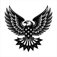 Create a eagle silhouette vector