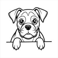 Simple Pug Sketch Pictures vector
