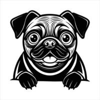 Pug Definition Meaning vector