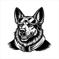 German Shepherd Sunglasses vector