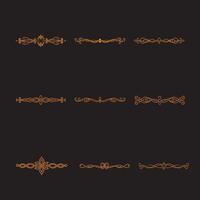 Elegant border and ornamental bundle for digital design vector