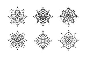 Premium mandala ornament bundle high quality patterns vector