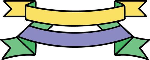 Double Banner Ribbon Design Element Illustration Graphic vector