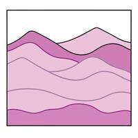Abstract Pink Mountain Range Layers, Minimalist Art, Geometric Design vector