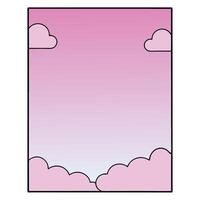 Pink Pastel Sky, Clouds, Gradient, Dreamy, Soft, Calm, Serene, Background, Illustration, Art vector